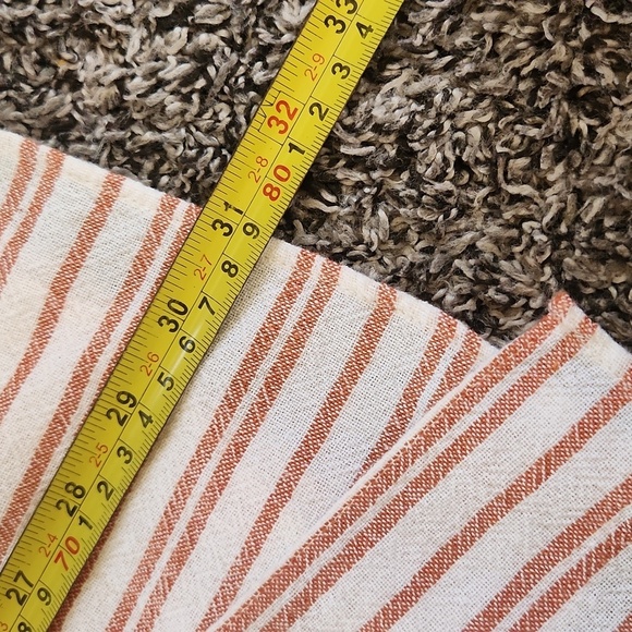 Zara Cream Orange Striped Mini Wrap Dress Sixe XS - Picture 16 of 16